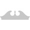 Ekena Millwork Rams Head Architectural Grade PVC Combination Pediment, 70"W x 24-3/8"H x 2-3/4"P PEDPC070X245RHP00 - alternate 6